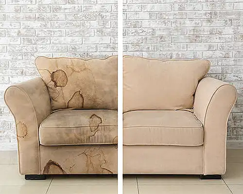 limpieza sofas antes y despues